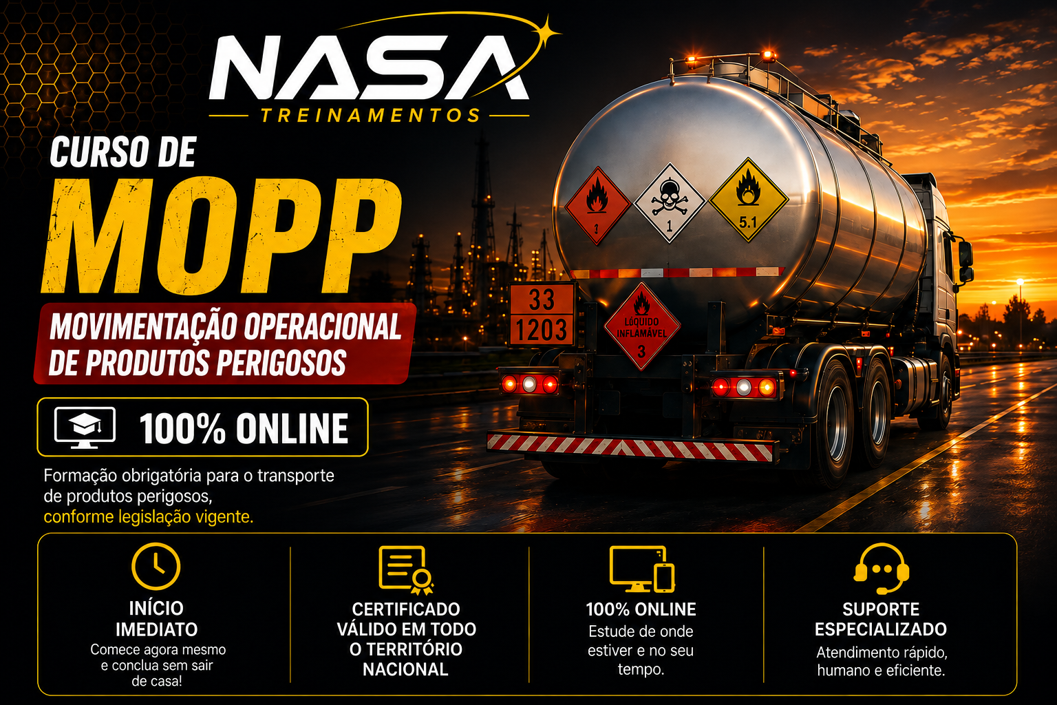 Curso de MOPP — Movimentação Operacional de Produtos Perigosos